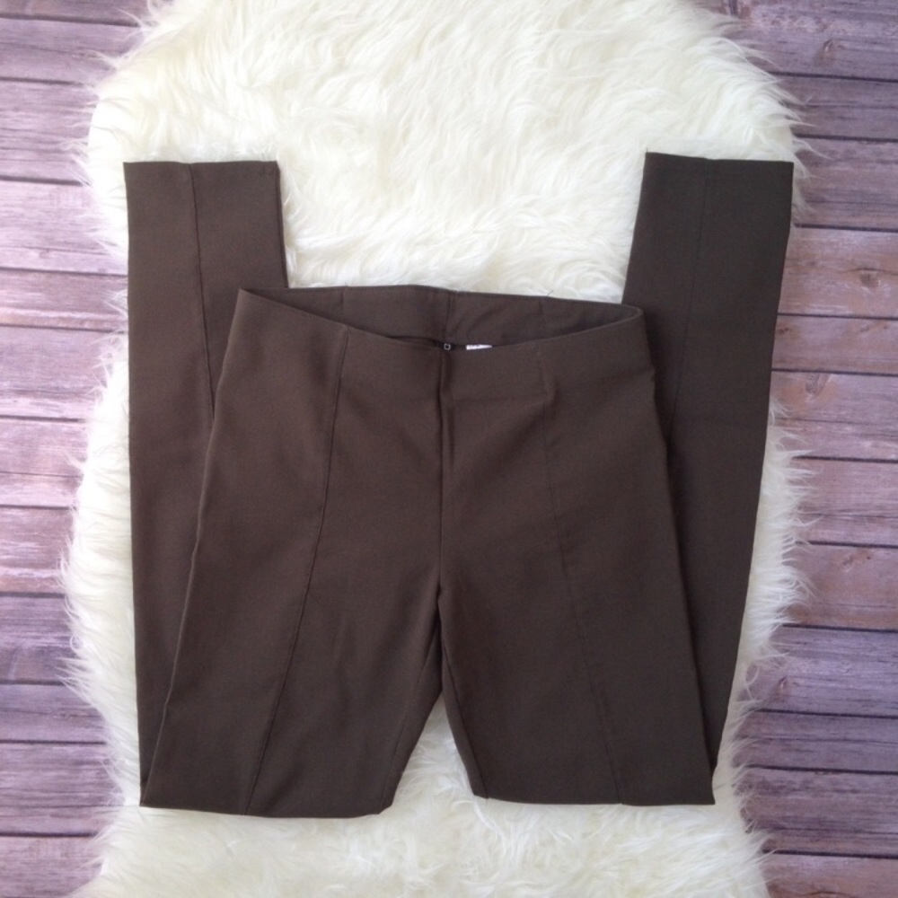 H&M brownish green stretch pant - Picture 3 of 7